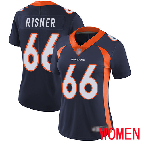 Women Denver Broncos #66 Dalton Risner Navy Blue Alternate Vapor Untouchable Limited Player Football NFL Jersey